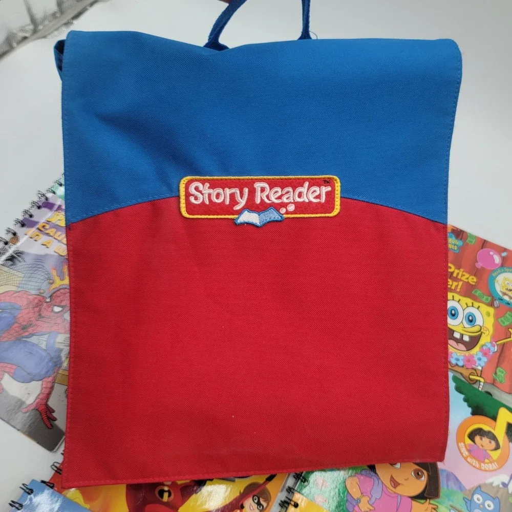 Story Reader Book System Bundle 10 Books Cartridges Backpack Disney Marvel Nick